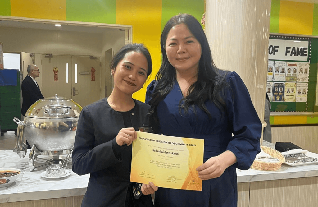 The presentation of the December 2025 Employee of the Month award reinforces a culture of consistent month-on-month performance, ensuring service standards remain aligned with brand expectations.