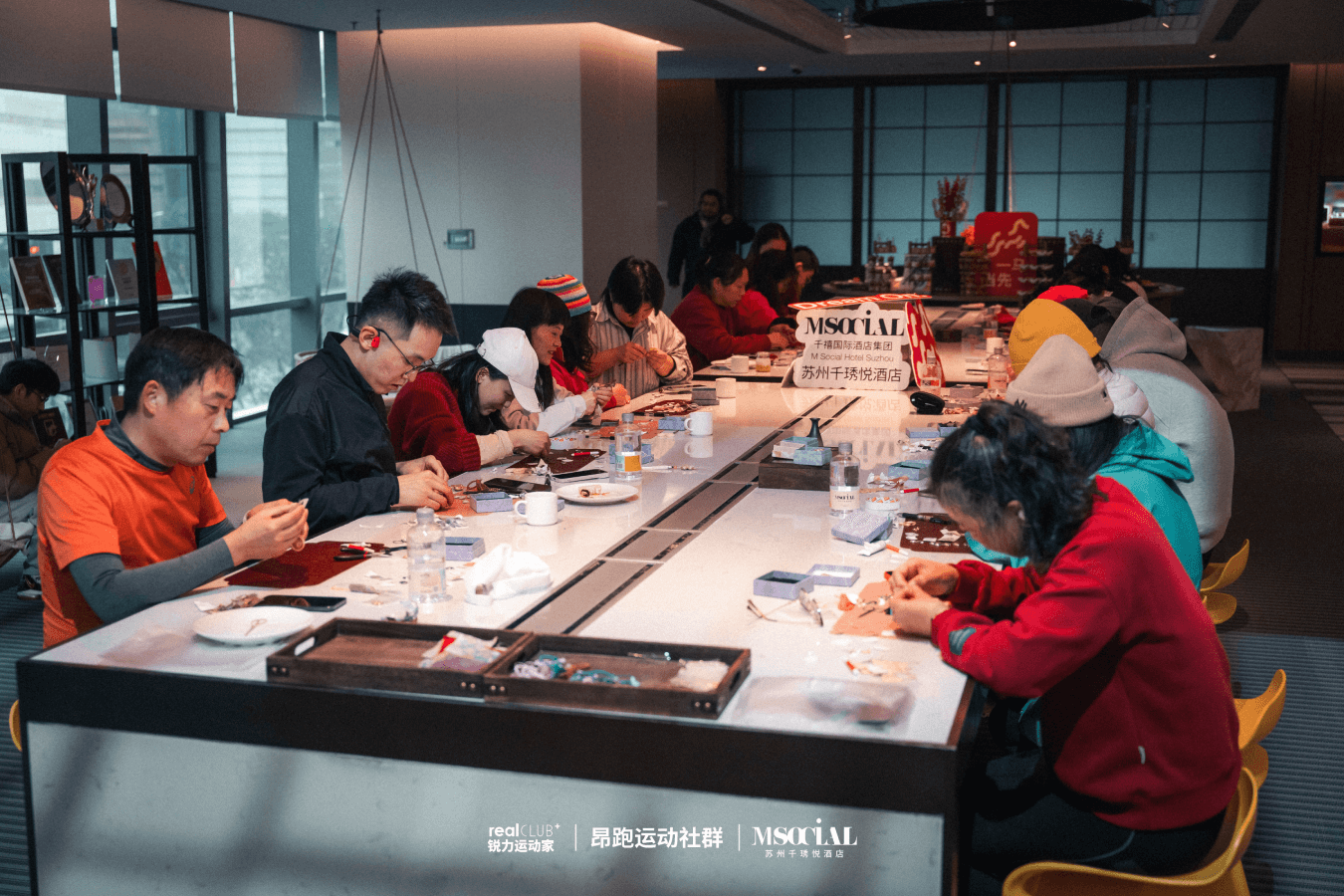 Integrating traditional Chinese craftsmanship into the hotel's social experience to enrich the guest journey.