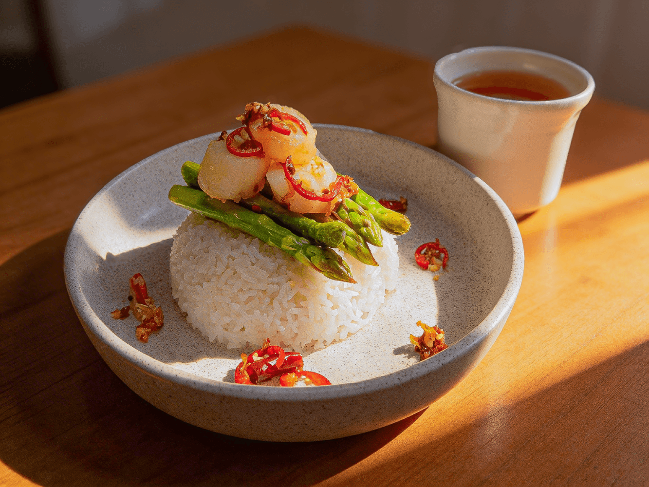Japanese Scallops, a refined addition to the East-Meets-West Power Lunch at The Mill Café.