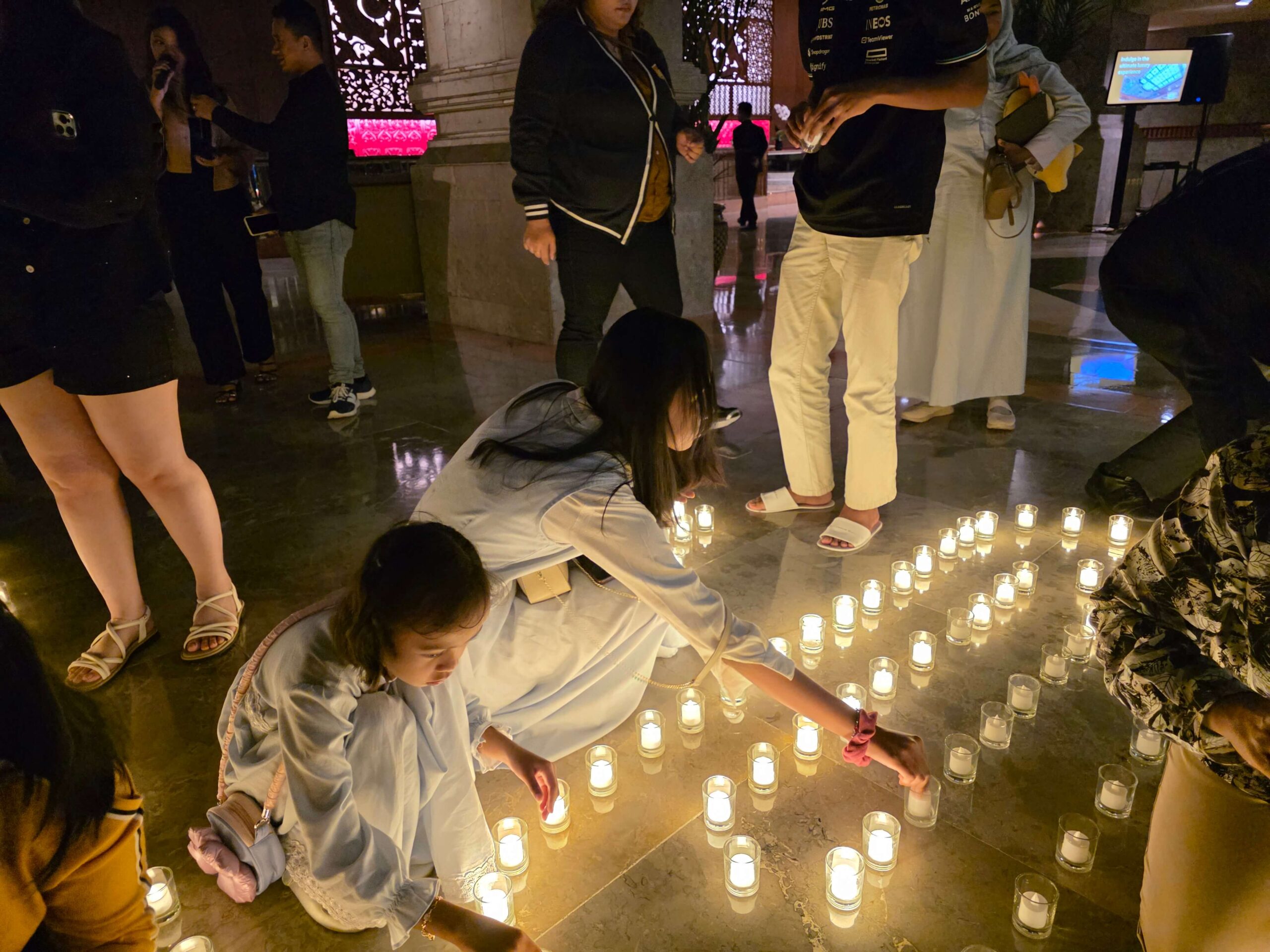 Candles illuminate Millennium Hotel Sirih Jakarta's spaces during Earth Hour.