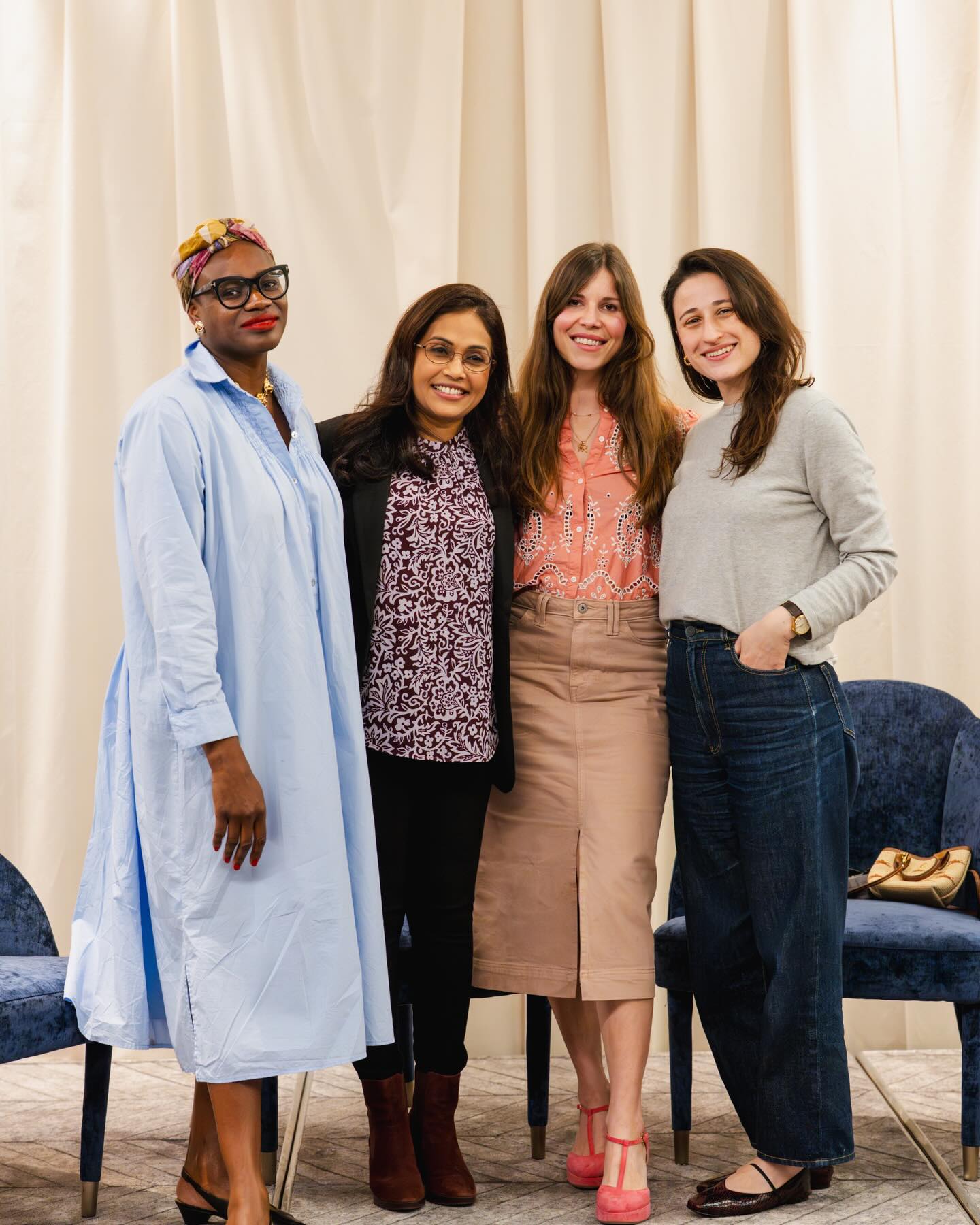 Ajiri Aki, Carolyn Wishnowski, Manon Lagreve and Lindsey Tramuta on the panel at the M Social Collective Paris Edition.