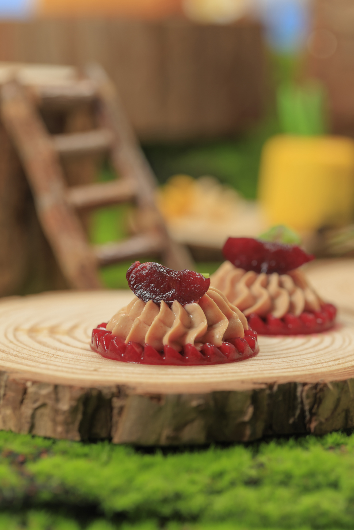 Crafted Duck Foie Gras Mousse with Cherry, a savoury highlight of the Fruitylicious Afternoon Tea.