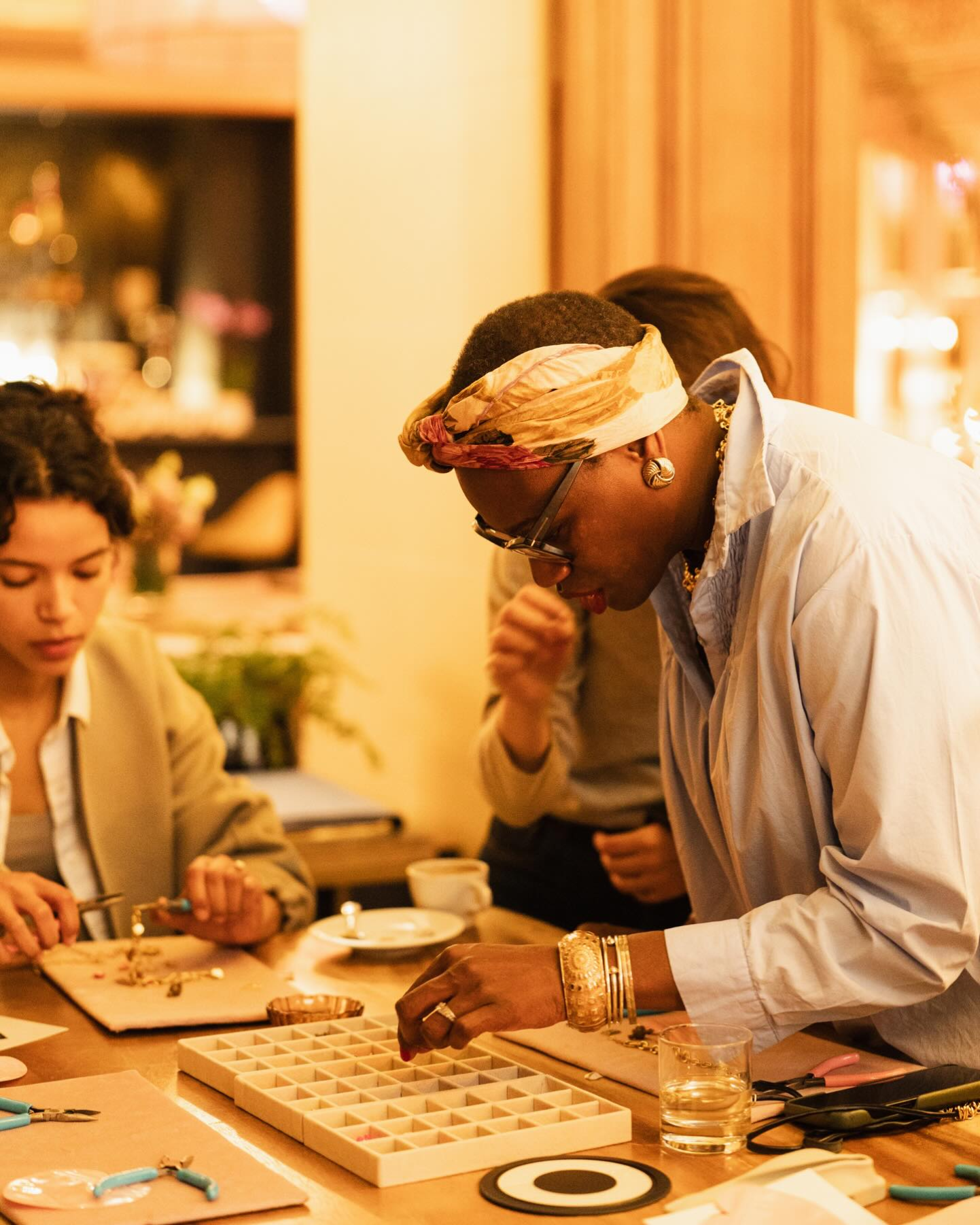 Guests participate in a workshop, curated by De Nada Paris, at the M Social Collective.