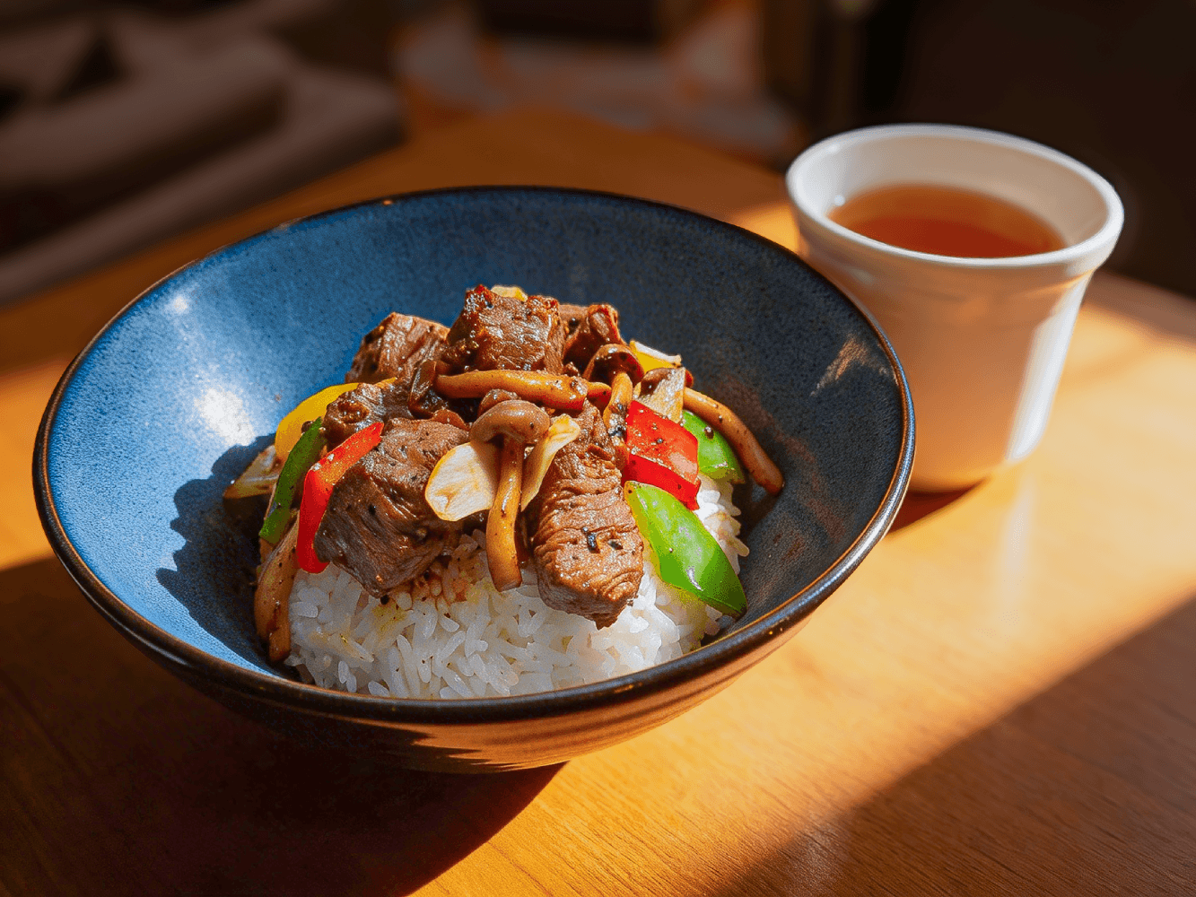 Wok-Seared Angus Beef Cubes, a Power Lunch main at The Mill Café, Grand Millennium Kuala Lumpur.