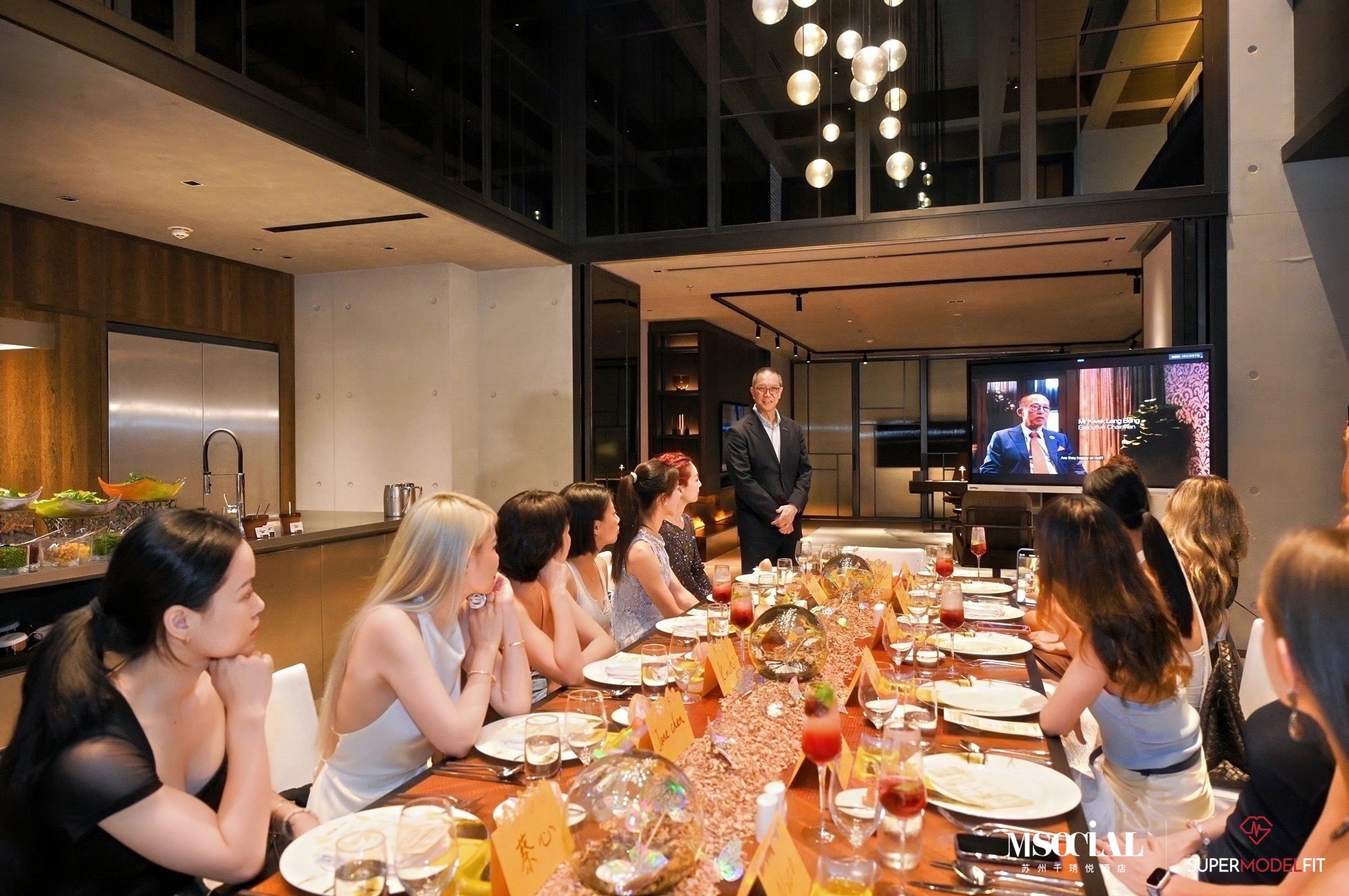 A welcome address opens the Revive & Glow Dinner Feast.