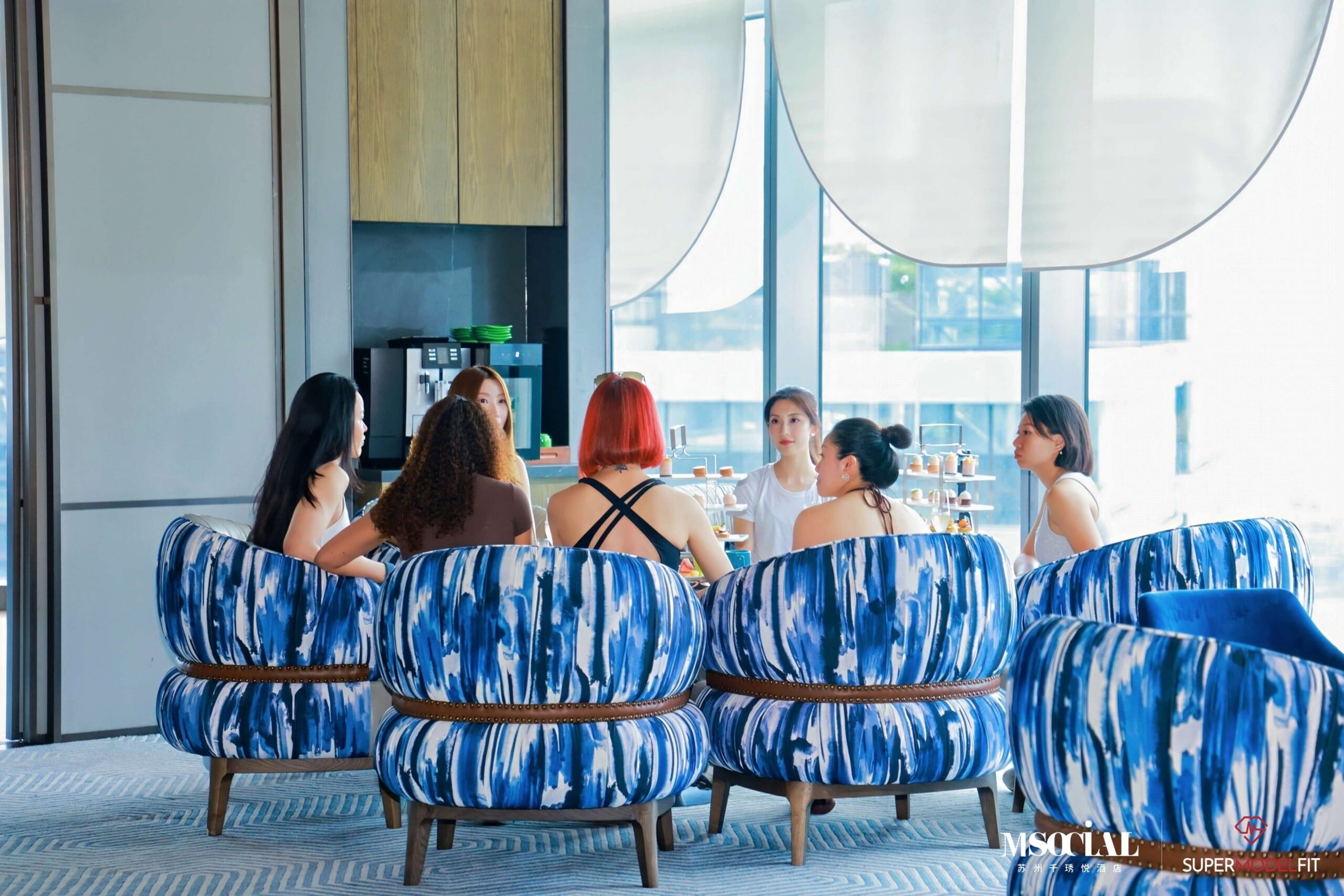 Key opinion leaders settle in for the Wild Garden Bar themed afternoon tea.