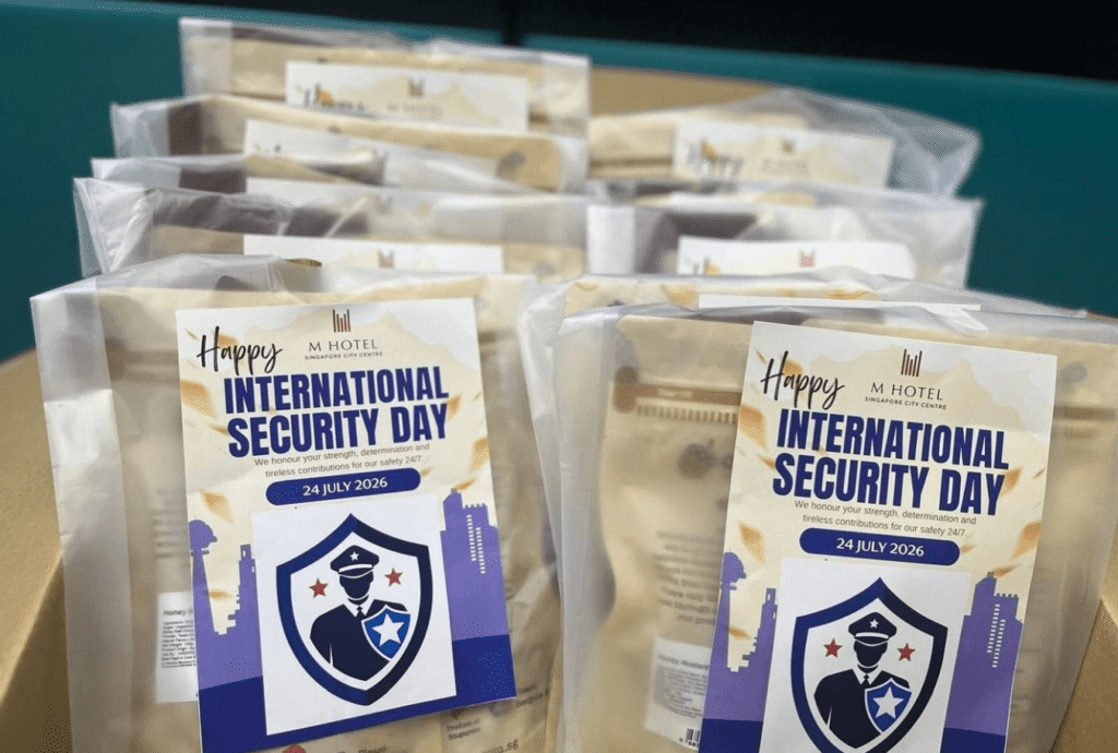 Tokens of appreciation prepared for the team to mark International Security Day.