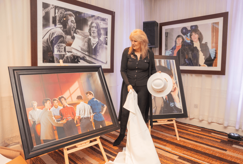 Unveiling of the large prints featured in the book, offering a visual journey through the hotel’s story.
