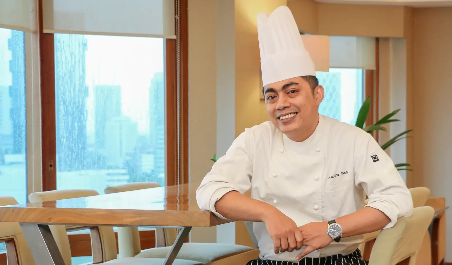 Chef Andika's culinary approach pairs premium international ingredients with vibrant Indonesian produce