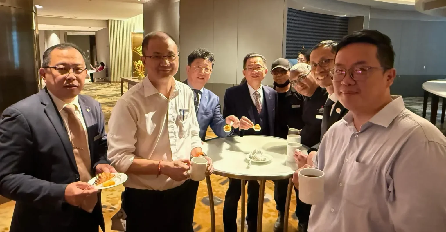 Team members gather to enjoy a moment of connection and appreciation