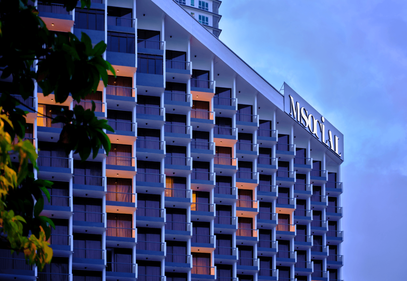 The exterior of M Social Resort Penang, certified under Malaysia's GreenRE Platinum standard.