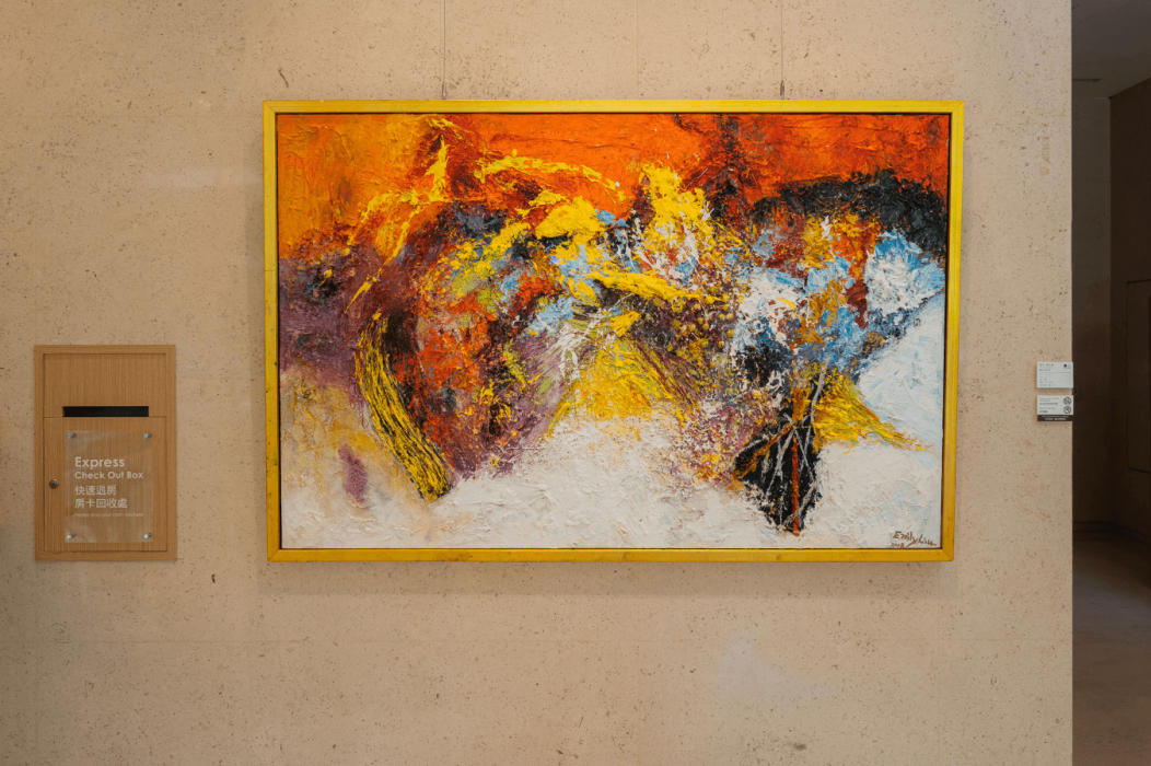 New Born・Redefine, one of the abstract works in Emily LIU's solo exhibition.