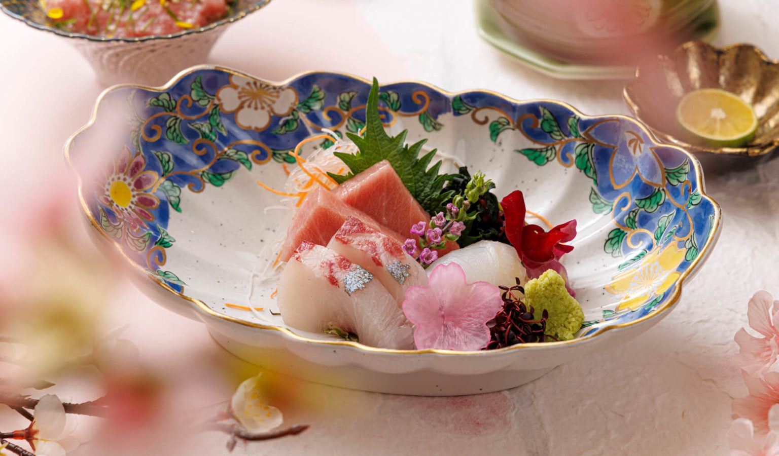 Greenhouse Melon and Sakura Pudding bring the Sakura Kaiseki to a close, completing a seven-course journey through the flavours of Japanese spring at Sagano.